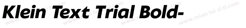 Klein Text Trial Bold字体转换
